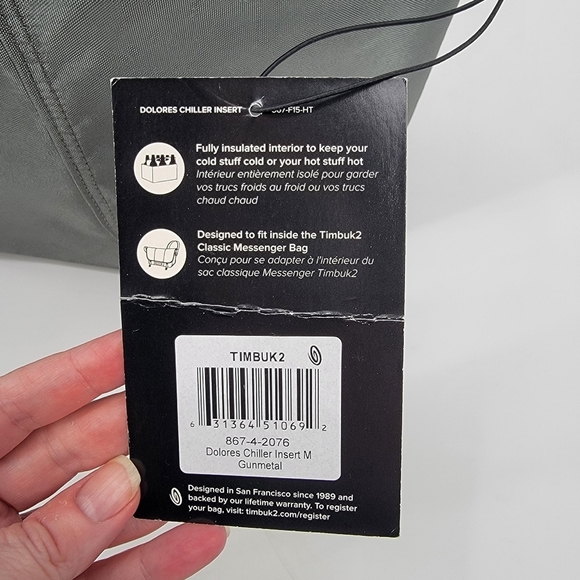 TIMBUK2 Dolores Chiller Insert Gunmetal Gray Size Medium - Picture 4 of 10
